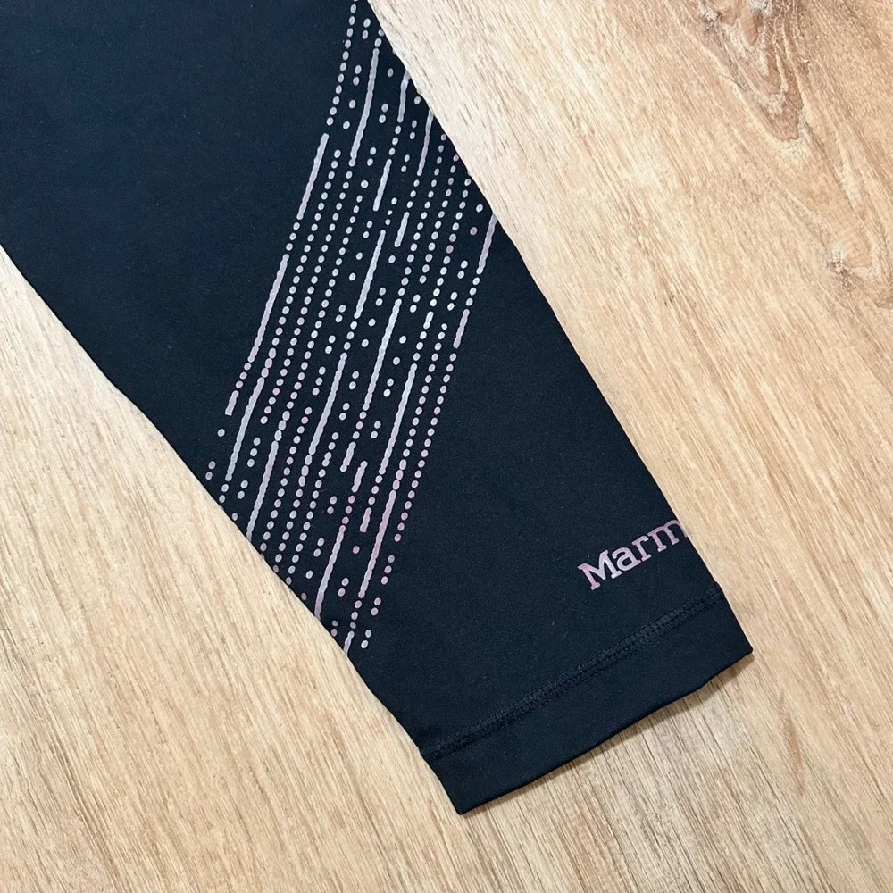 Marmot‎ | Women's Black Gray Athletic Workout Capri Cropped Leggings, Size L